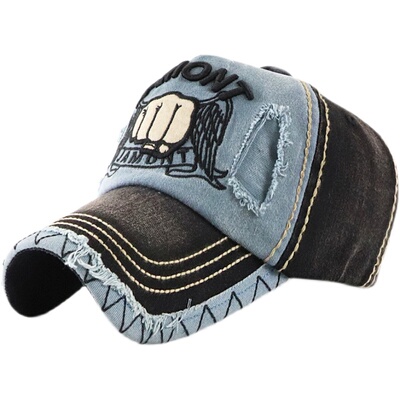 阳冠新款春秋卷边时尚牛仔帽子
