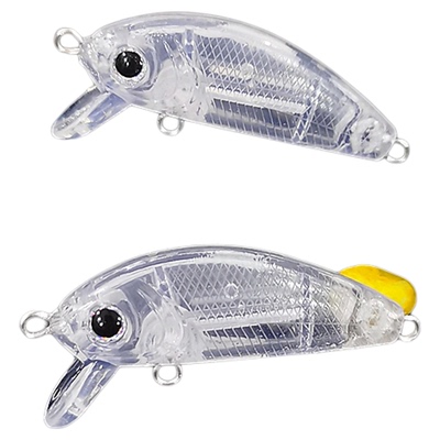 多渔趣4.5cm/3.7g日系小面包路亚饵微物米诺空白饵胚无涂装假饵