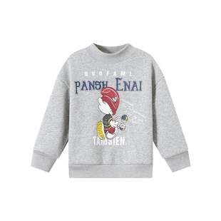 多多家男童加绒卫衣2025冬装新款秋冬儿童印花加厚一体绒男孩上衣