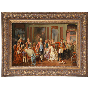 蒙娜丽莎油画展览作品专用装裱画框表画相框超大油画框外框定制