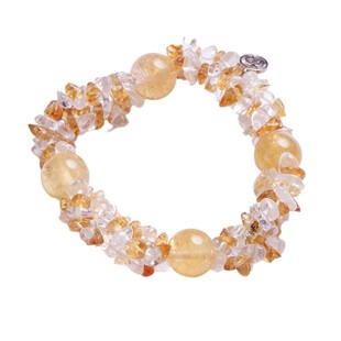 麦玲玲吉庆堂晶采好福气纳福添财天然随型水晶转运珠黄晶手串女