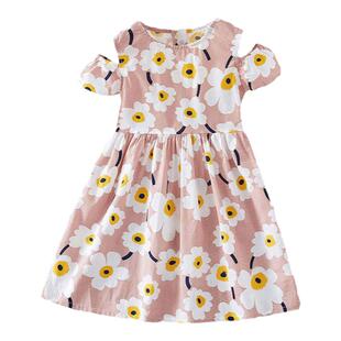 女童连衣裙新款洋气小碎花夏季薄款纯棉布裙子韩版高级感炸街