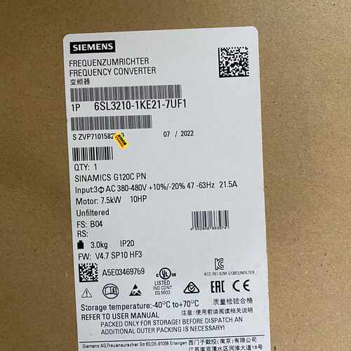 【询价】6SL3210-1KE21-7UF1G120C变频器7适用