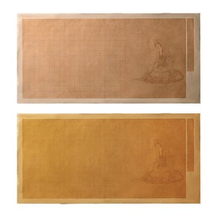 问心堂蜡染经文纸书法作品手抄宣纸带格方格小楷作品纸装裱本色作品纸写经纸传统经文纸书法文房四宝练字纸