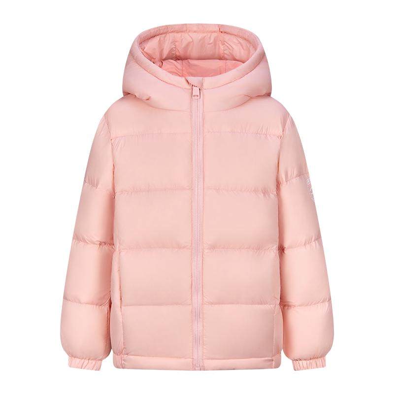雪中飞儿童羽绒服女童秋冬新款时尚百搭面包服加厚连帽保暖外套