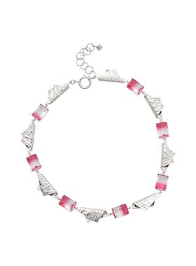 甜酷铜镀18K金女拼接金属项链