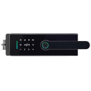 玻璃门密码锁玻璃门指纹锁办公室高隔断门无框推拉门电子锁智能锁