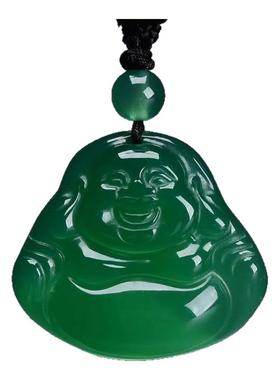 冰种满绿玉佛观音吊坠情侣饰品款