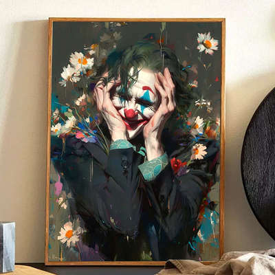 小丑希斯莱杰数字油画diy手绘填色涂色油彩丙烯挂画室内装饰画