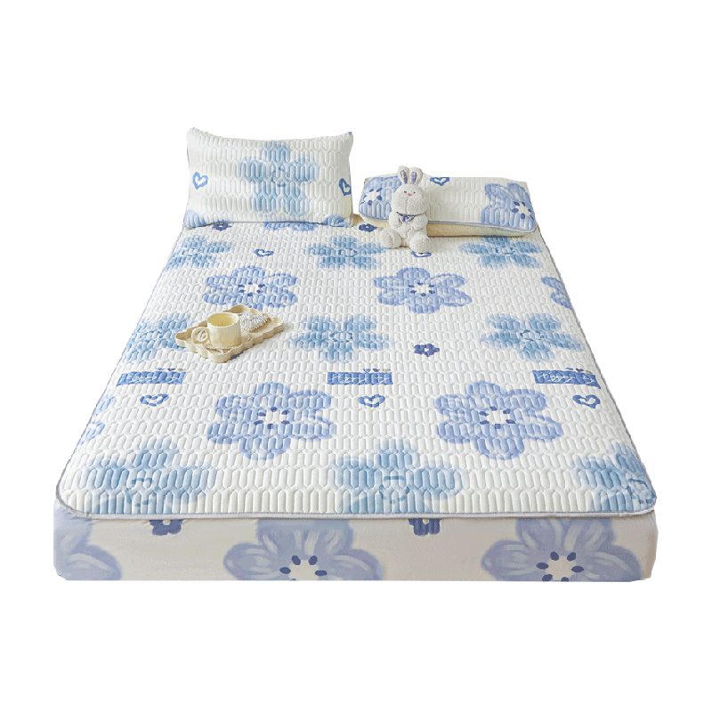 无印良品夏季乳胶床笠单件冰丝床单罩三件套席梦思床垫保护罩新款