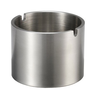 爱尚活加厚不锈钢304烟灰缸大号带盖家用创意网吧烟缸盅金属送礼