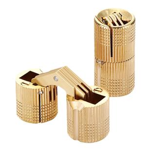 铜铰链合页一字暗藏圆柱翻板水桶折叠隐藏式装饰盒礼品盒五金配件