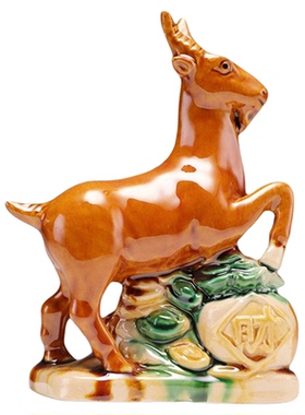 唐三彩文创羊摆件吉祥物生肖羊