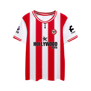 25-26赛季布伦特福德队服足球衣服冰丝速干短袖T恤衫男女球迷半袖