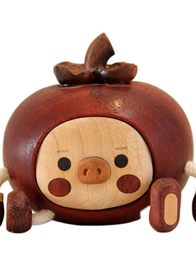 桌面摆件猪柿如意柿子人