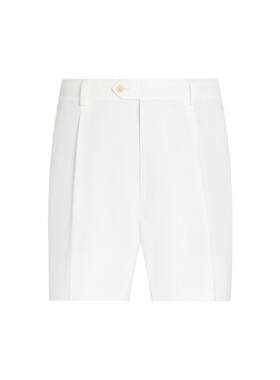 Suitsupply米白色棉直筒短裤