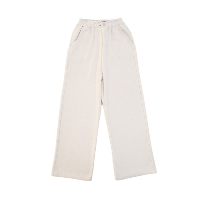 女童加绒裤子秋冬款一体绒阔腿裤