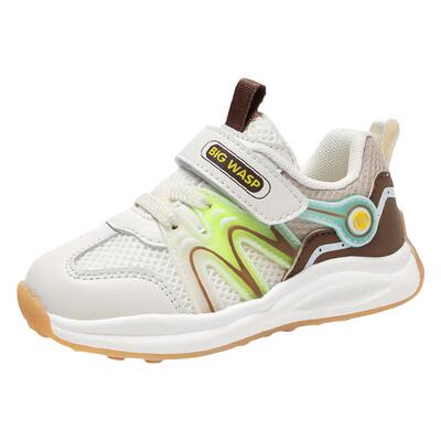 大黄蜂童鞋春季新款宝宝鞋子男小童透气儿童运动鞋防滑1-3机能鞋2