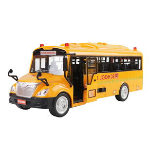 耐摔超大号可开门公交巴士儿童玩具校车男孩宝宝惯性汽车仿真模型