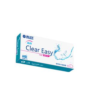 【自营】海昌隐形眼镜半年抛水凝胶近视透明高清水润2片透氧官方