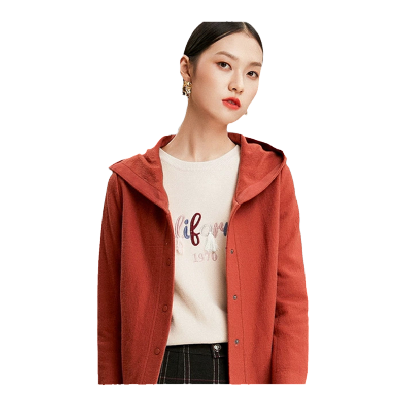 乔万尼 商场外套女洋气百搭女士短外套小个子连帽短款上衣