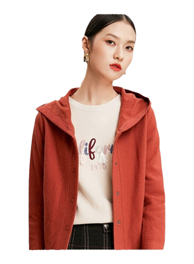 乔万尼 商场外套女洋气百搭女士短外套小个子连帽短款上衣