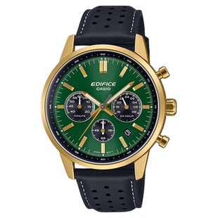 卡西欧官方旗舰店EFR-575复古休闲商务防水指针三眼手表男EDIFICE