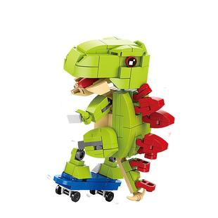 q版积木恐龙霸王龙儿童拼装益智玩具男女孩子礼物学校可活动奖品