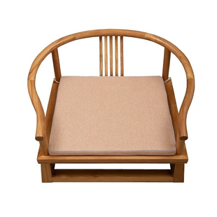 榻榻米圈椅新中式禅椅白胚实木椅子老榆木盘腿打坐椅主人椅矮圈椅