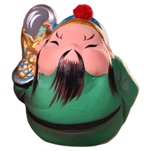 吉兔坊北京文创关羽庙关圣帝君手办摆件关公桌面摆件祝福招财开业