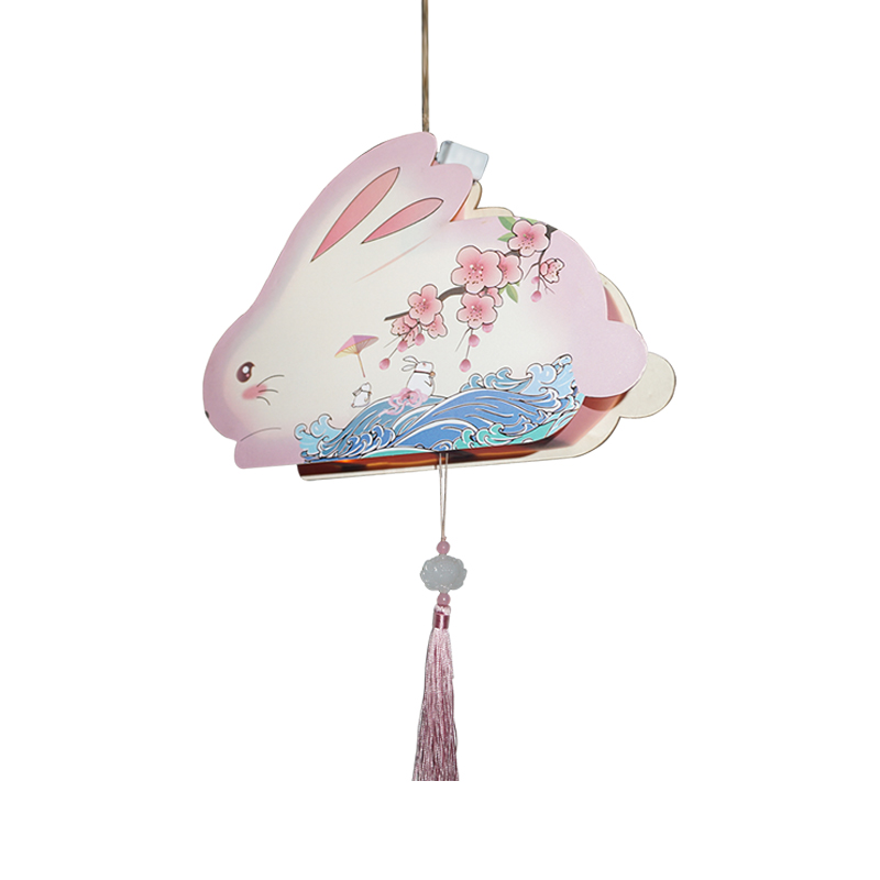 中秋手绘空白灯笼diy材料 手提古风创意花灯儿童手工自制传统宫灯