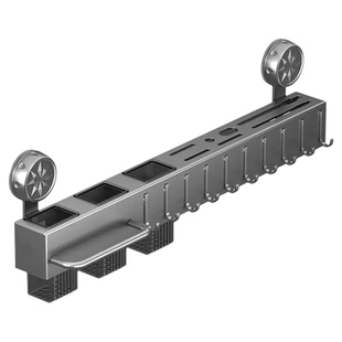 吸盘联排挂钩刀架免打孔厨房壁挂式多功能锅铲刀具收纳架置物架