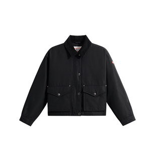 HUNTER2025秋冬女士灯芯绒翻领短外套保暖百搭户外休闲外套