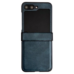 适用 三星zflip7手机壳新款复古疯马纹zflip6中轴全包商务高档zflip5高级防摔zflip4高端时尚w24flip皮质简约