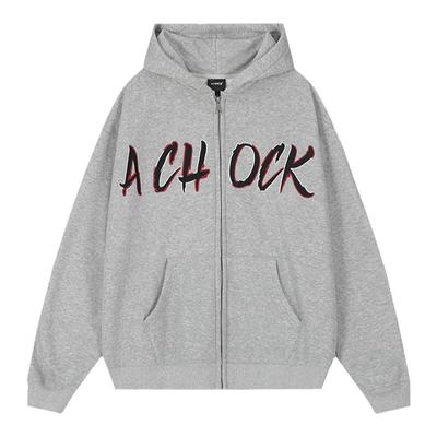 国潮原创设计刺绣logo开衫外套