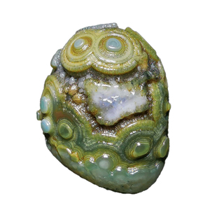 外蒙古 阿拉善天然天眼睛石原石奇石缠丝花眼玛瑙 戈壁 筋脉 糖心