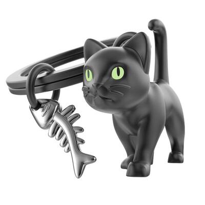 鱼骨猫钥匙扣包包挂件可爱礼物