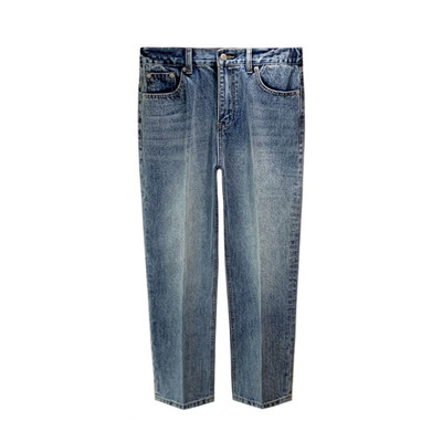 拉链长裤水洗时尚高端牛仔裤复古