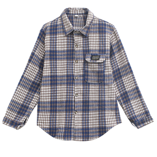 春秋季新款厚毛呢格子衬衫女爆款中老年女士格子衬衫显瘦宽松外套