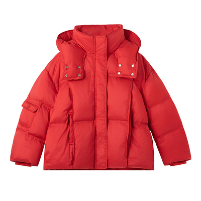儿童加厚保暖面包服90白鸭绒外套