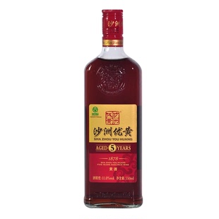 沙洲优黄黄酒 1878五年陈黄酒 550ml*8瓶/箱整箱装江浙沪皖包邮