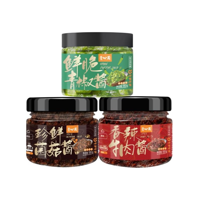 鲜青椒酱拌饭酱呷哺呷哺珍鲜菌菇