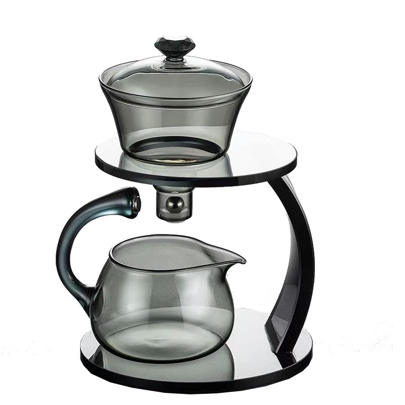 玻璃泡茶壶茶水分离家用半自动功夫茶具套组高档轻奢懒人泡茶神器