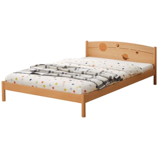 源氏木语加兰实木儿童床男孩女孩箱体床小户型橡木书柜一体储物床