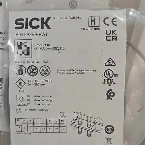 溢价-SICK西克传感器 IH04-0B8PS-VW1 订货号62