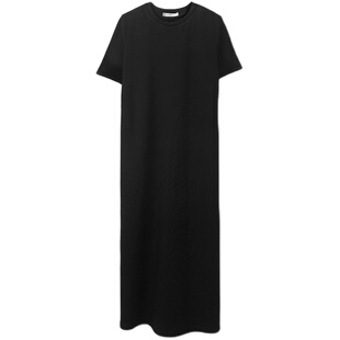 白云推荐夏季女新款A字显瘦经典版赫本风气质宽松圆领博主连衣裙