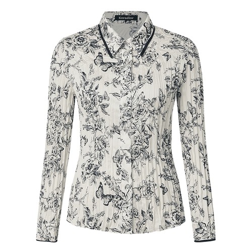 【寻梦蝶影】Koradior珂莱蒂尔商场同款25春气质植物花卉衬衫上衣