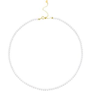 天然淡水珍珠baby项链18K金极光小米珠颈链轻奢优雅小珍珠毛衣链