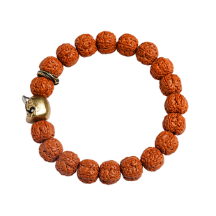 帝王花小金刚菩提子手串手链原籽核桃爆肉五瓣单圈佛珠盘文玩配饰