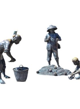 玻璃钢人物户外广场主题文化仿铜